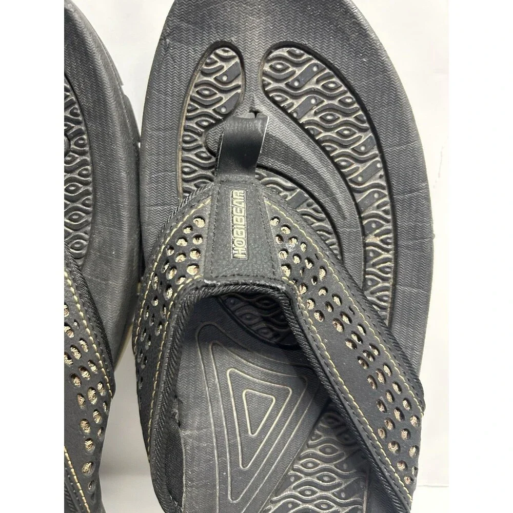 Black/Tan HobiBear Flip Flops Sport Thong Sandals Outdoor Beach EU 47 men 13